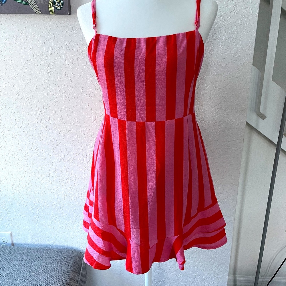 Red Pink Party Dress